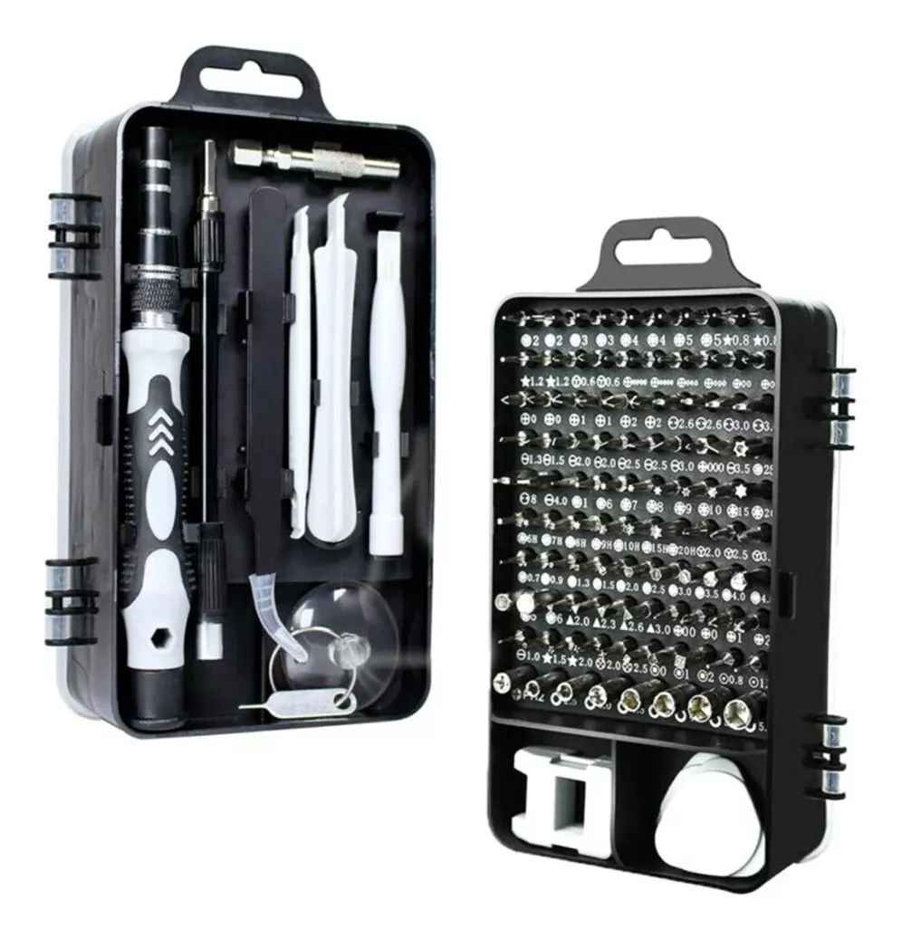 🧰 Kit de Destornillador de Precisión 115 Piezas - Profesional para Electrónica