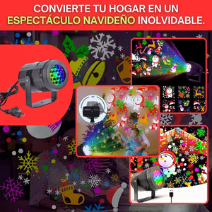 PROYECTOR DE LUCES NAVIDEÑA + DE 16 IMAGENES DIFERENTES 🧑‍🎄