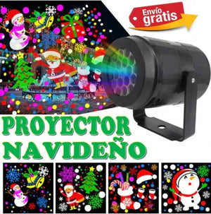 PROYECTOR DE LUCES NAVIDEÑA + DE 16 IMAGENES DIFERENTES 🧑‍🎄